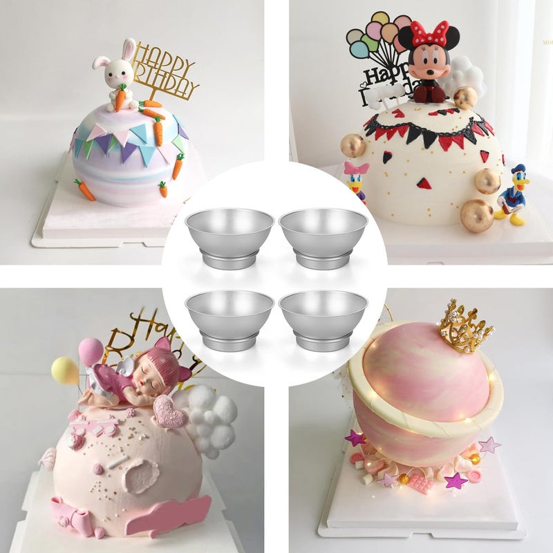 Hedume Set of 8 Cake Sphere Pan, 6.5 Inches 3D Sports Ball Cake Pan to Create Any Ball Shaped Cake, Includes 4 Semicircles and 4 Chassis - Image 5